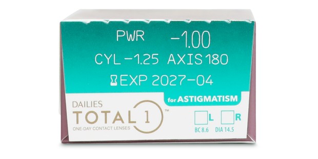 Dailies Total 1 for Astigmatism   contact_lenses - side