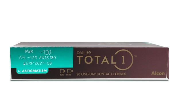 Dailies Total 1 for Astigmatism   contact_lenses - side