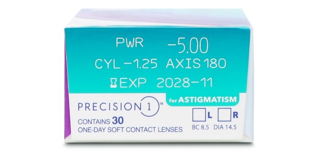 Precision 1 For Astigmatism   contact_lenses - side